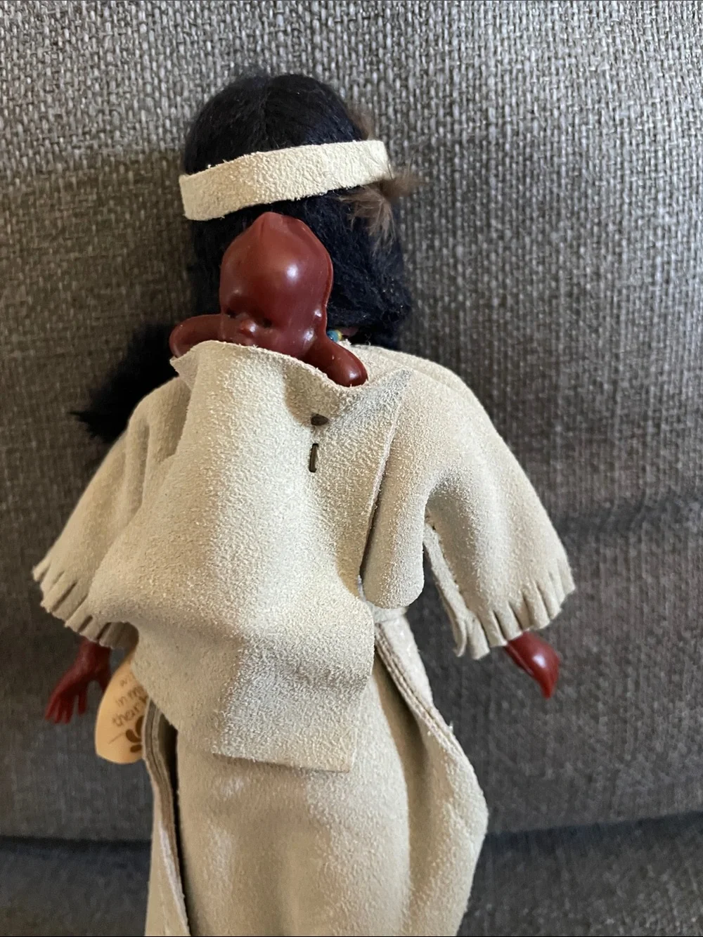 Carlson Dolls Nez Perce Princess Vintage with Baby on back blinking eyes.